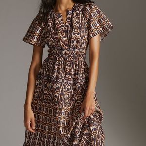 Anthropologie Maeve Somerset Dress Brown- new with tags